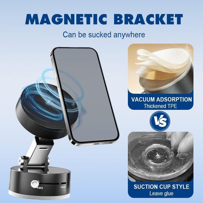 Vacuum Magnetic Suction Phone Holder – Secure, 360° Hands-Free Mount for Car, Home & Office