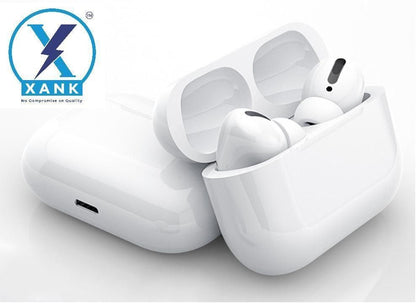 Xank AirPods Pro – True Wireless Earbuds with Wireless Charging & Smart Sensors (White)